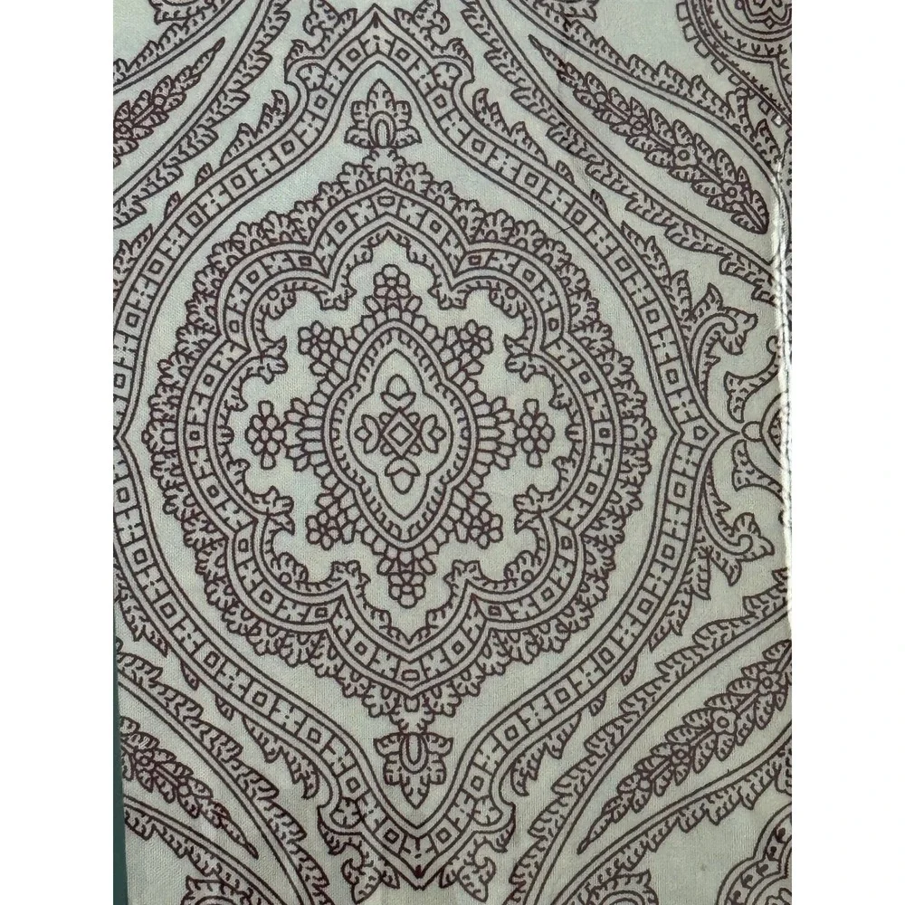 Home Expressions‎ JCPenney Twin Microfiber Sheet Set Paisley Burgundy White NEW